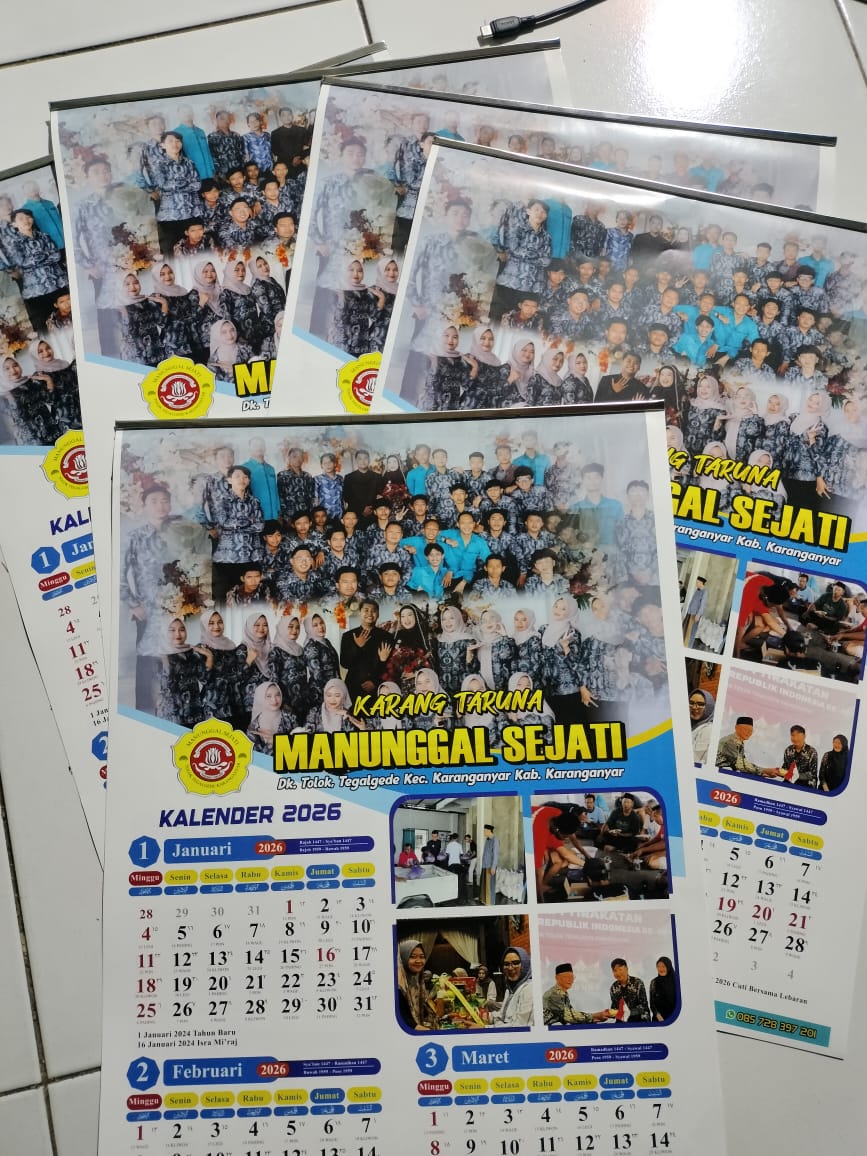 Pemesanan Kalender Dinding & Meja Custom